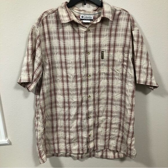 Columbia Men's Plaid Button Down Short Sleeve Shirt size XL - Picture 1 of 6